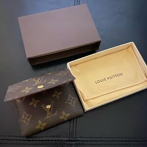 AUTH LOUIS VUITTON MONOGRAM CARD CASE WITH BOX